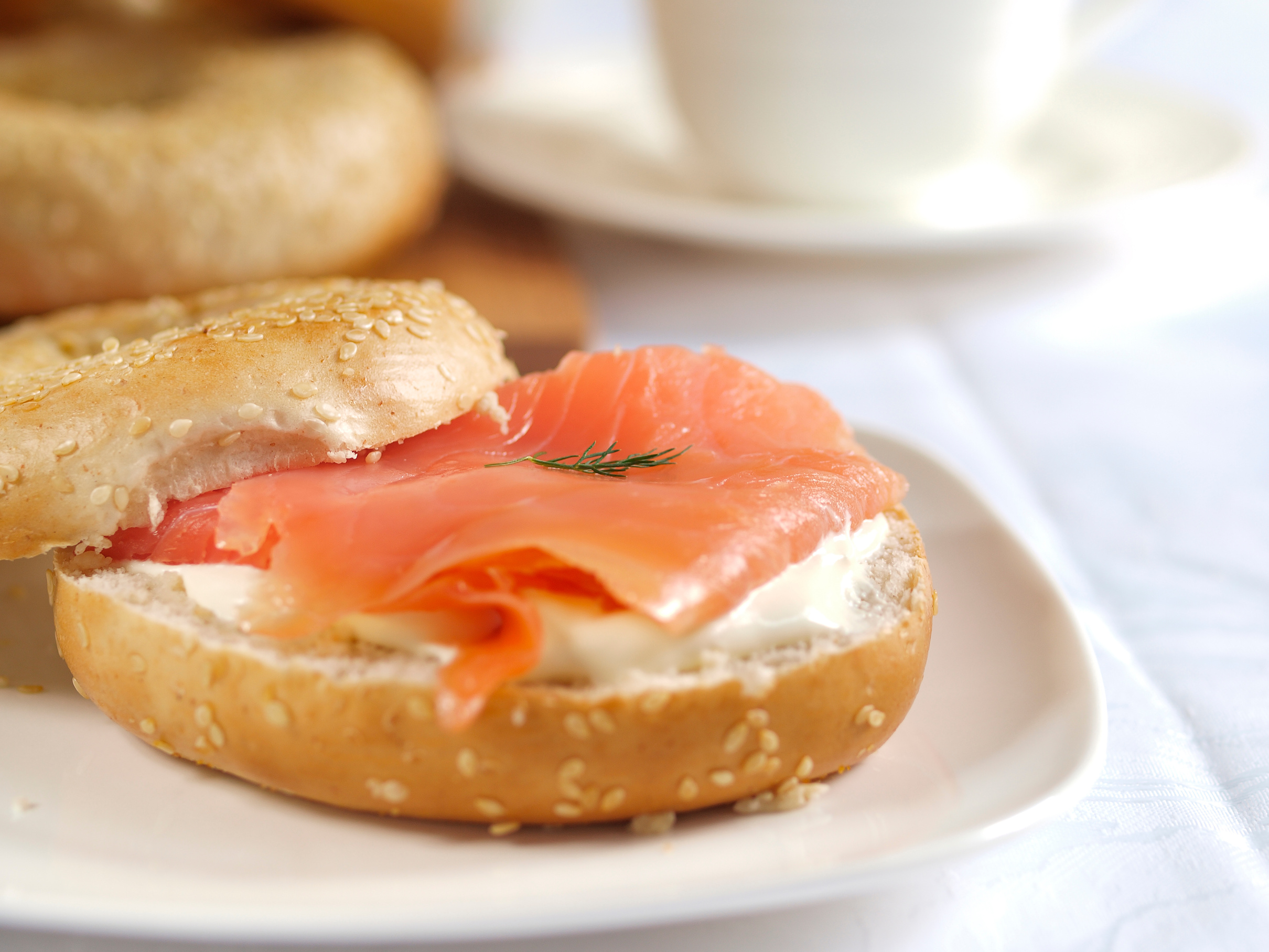 Smoked salmon Bagel